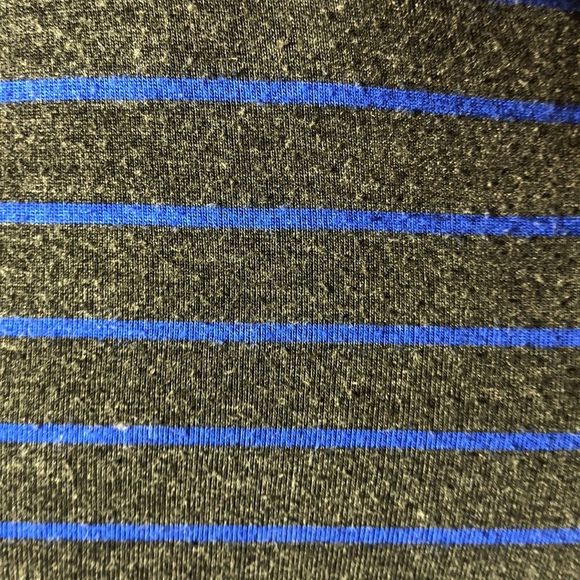 Cable & Gauge Grey Blue Striped Long Sleeves T-shirt L Scoop neck - Picture 4 of 7